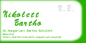 nikolett bartho business card